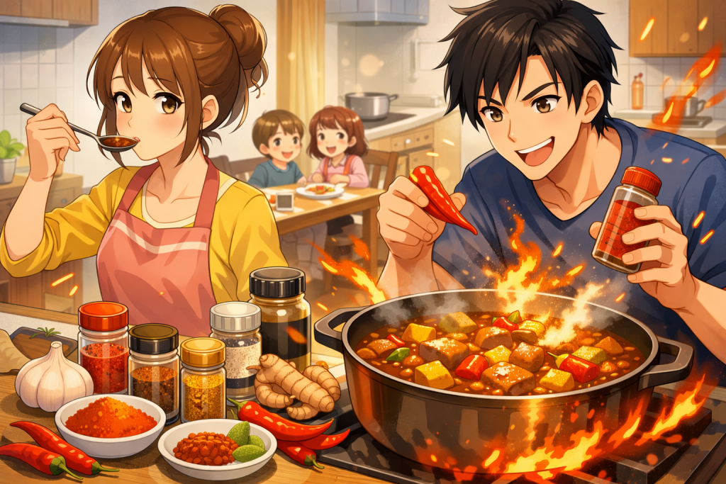 カレーの辛さをプラスする
