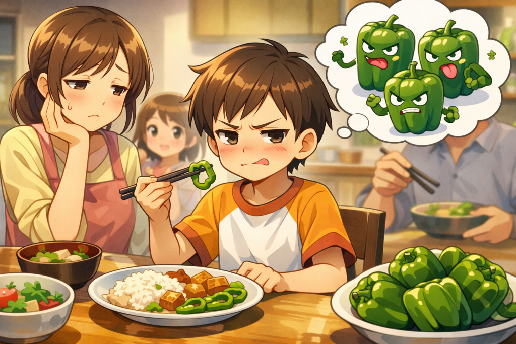 子供がピーマンを嫌い