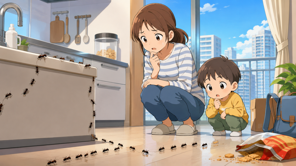 アリが侵入