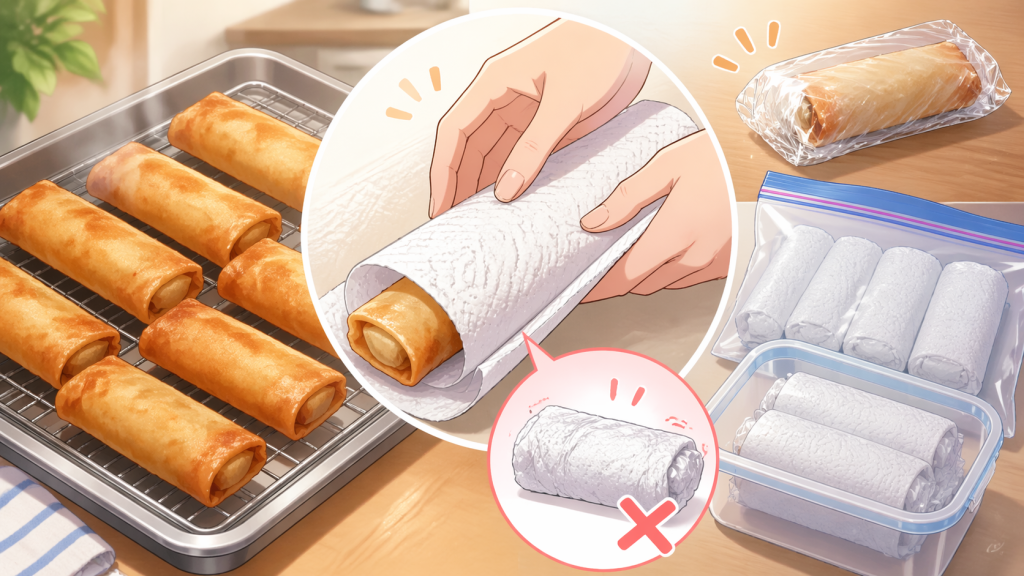 はるまきを冷凍保存するための準備