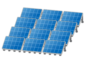 太陽光発電のイラスト