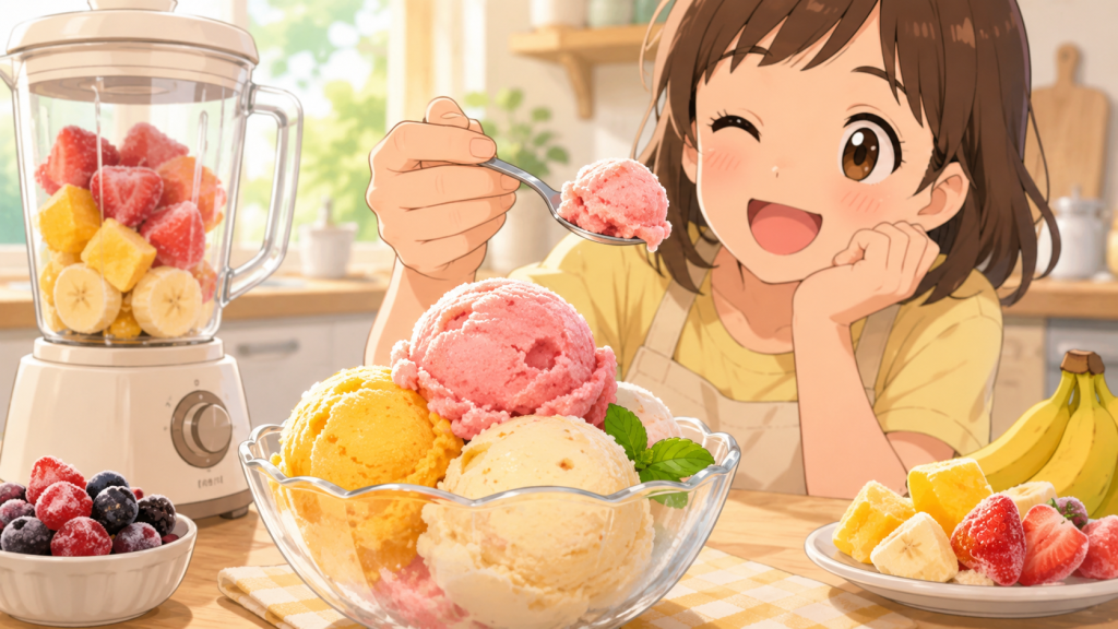 楽しいフルーツアイスのひととき