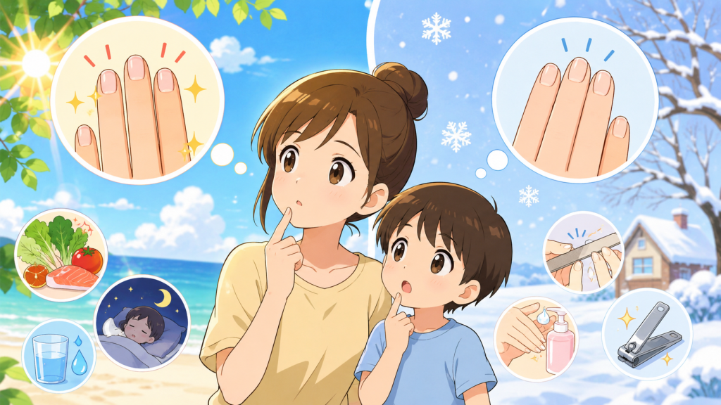 爪の伸びる速さは季節で違いがある？