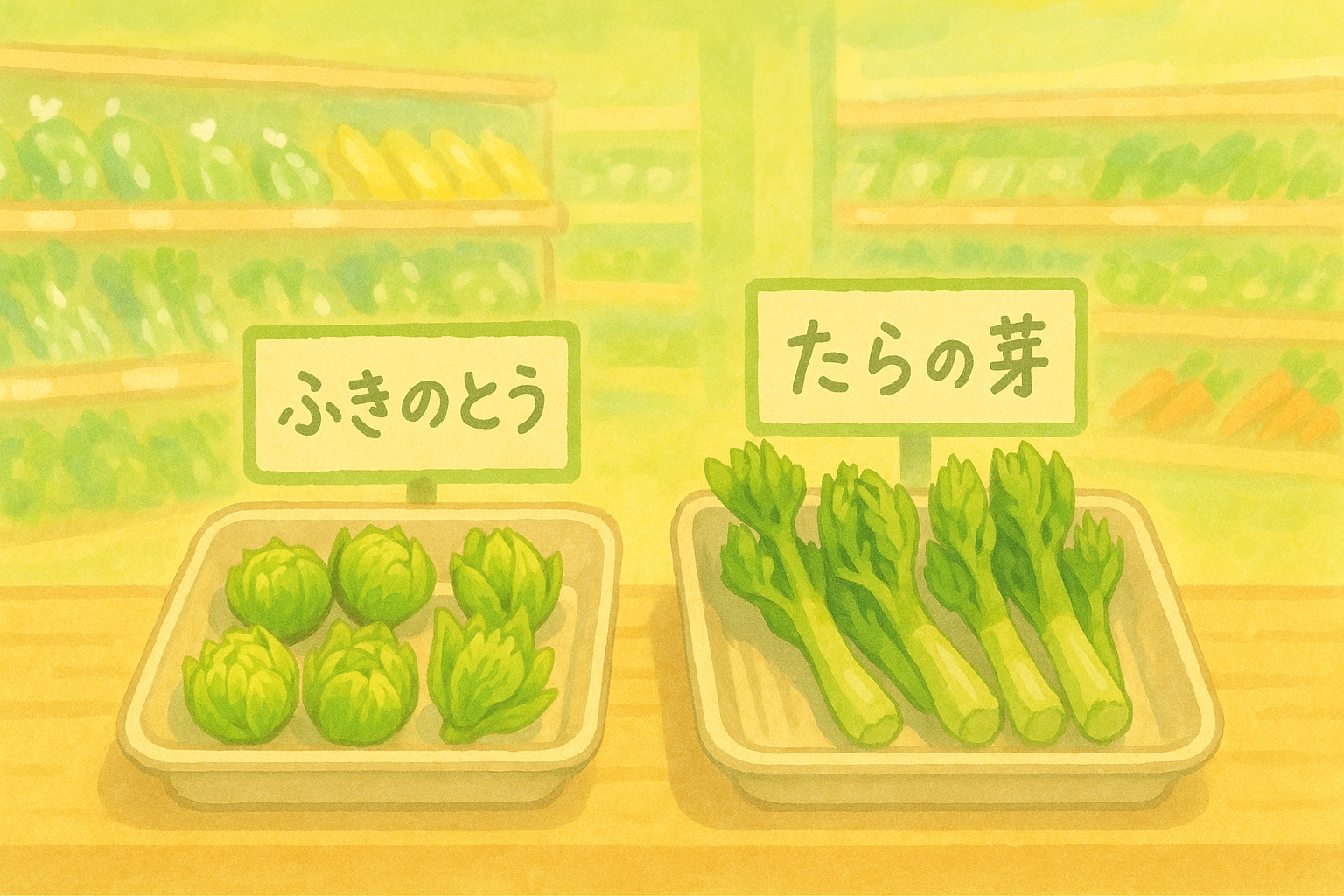 ふきのとうやたらの芽