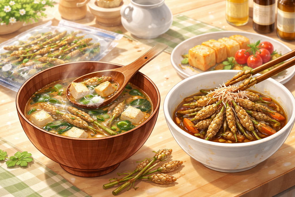 旬のつくし料理の彩り