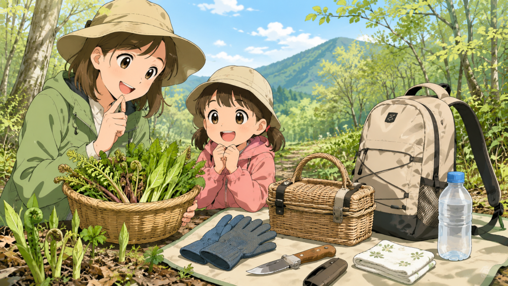 山菜採りに必要な道具
