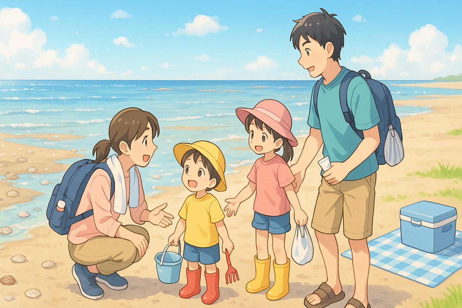 子連れで潮干狩り