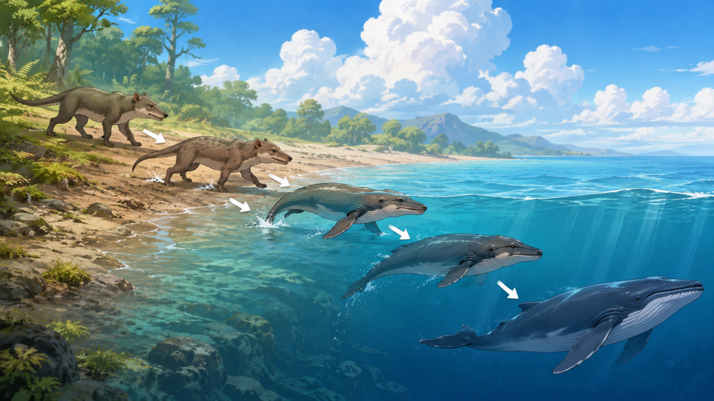クジラの祖先はもともと陸上で暮らしていた