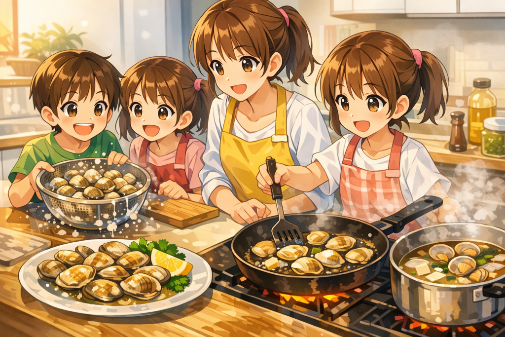 親子で買いを調理