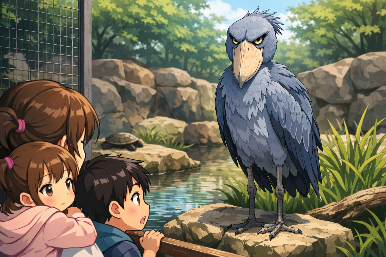 彫像のような怪鳥！ハシビロコウ