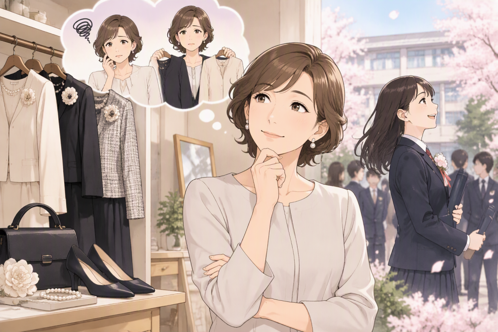 卒業式の装いに悩む母親