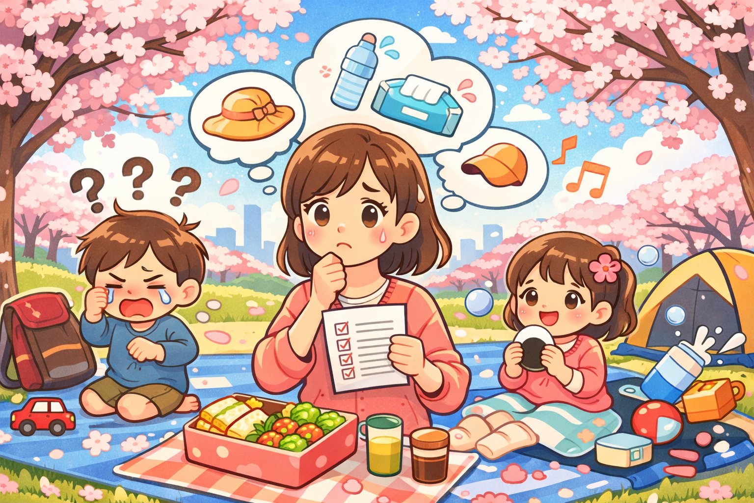 お花見ピクニックのひととき