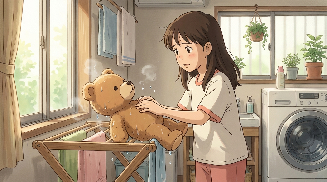 乾かないぬいぐるみ