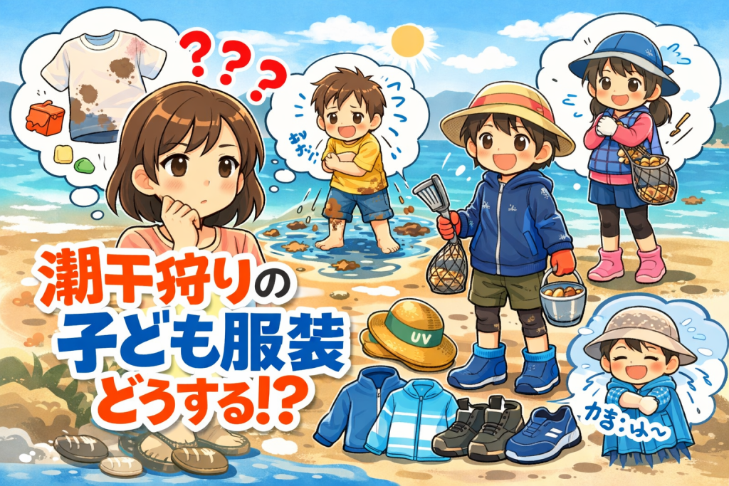 潮干狩りの服装迷い中