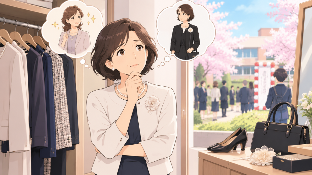 卒業式の装いに悩む母親
