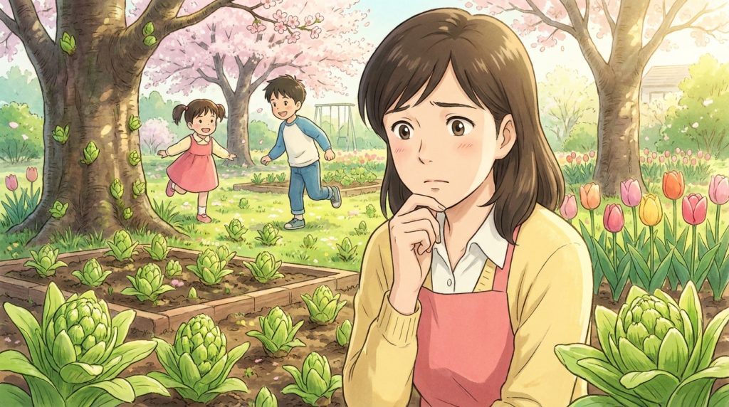 あちこちから芽を出すふきのとう