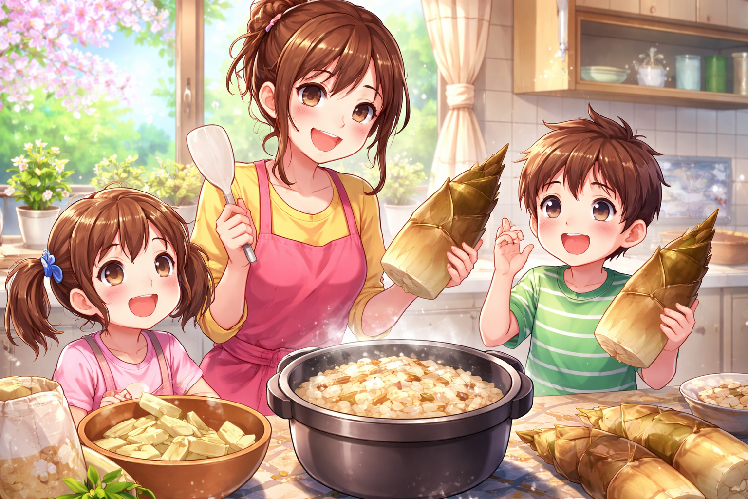 春の竹の子ご飯作り