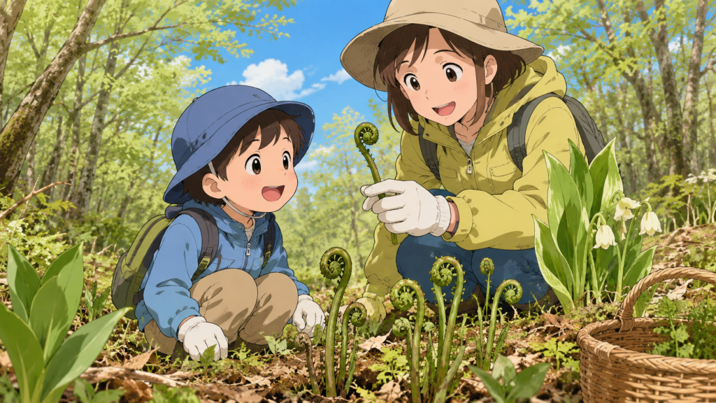 ぜんまいの採取
