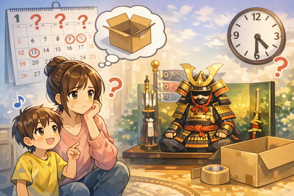 五月人形っていつから飾るのか悩んでいるママ