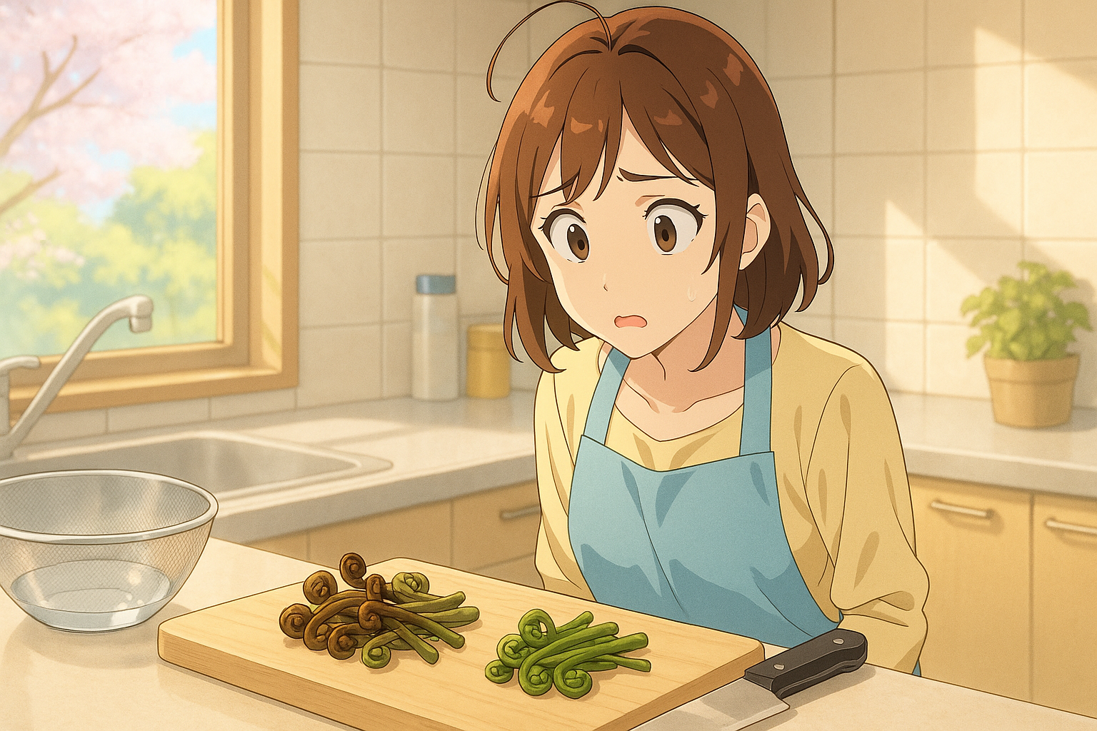 ぜんまいの変色に気づいて不安になる