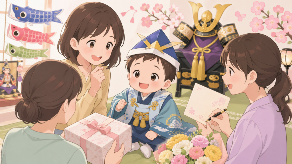 初節句の祝いの瞬間