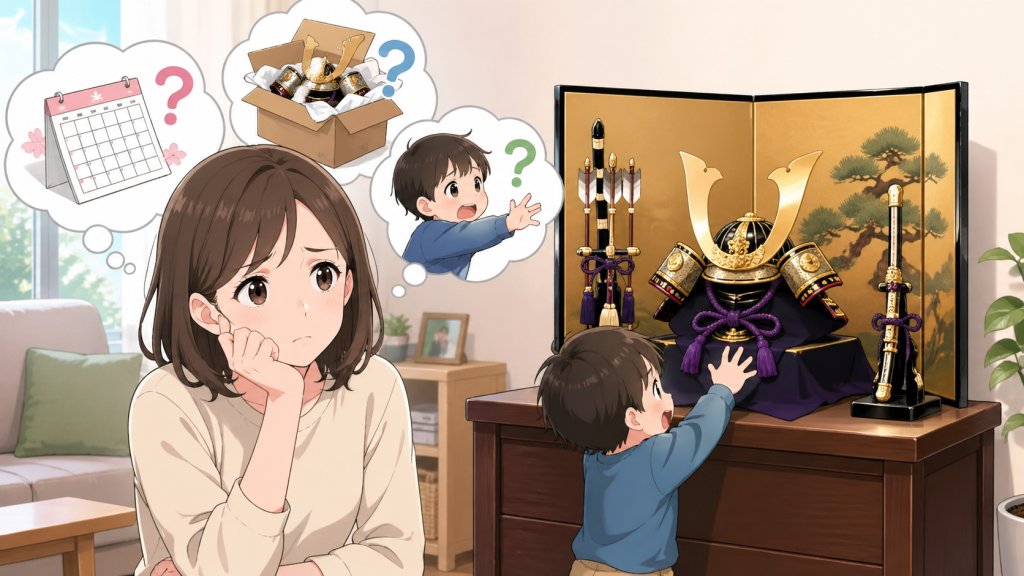五月人形っていつから飾るのか悩んでいるママ