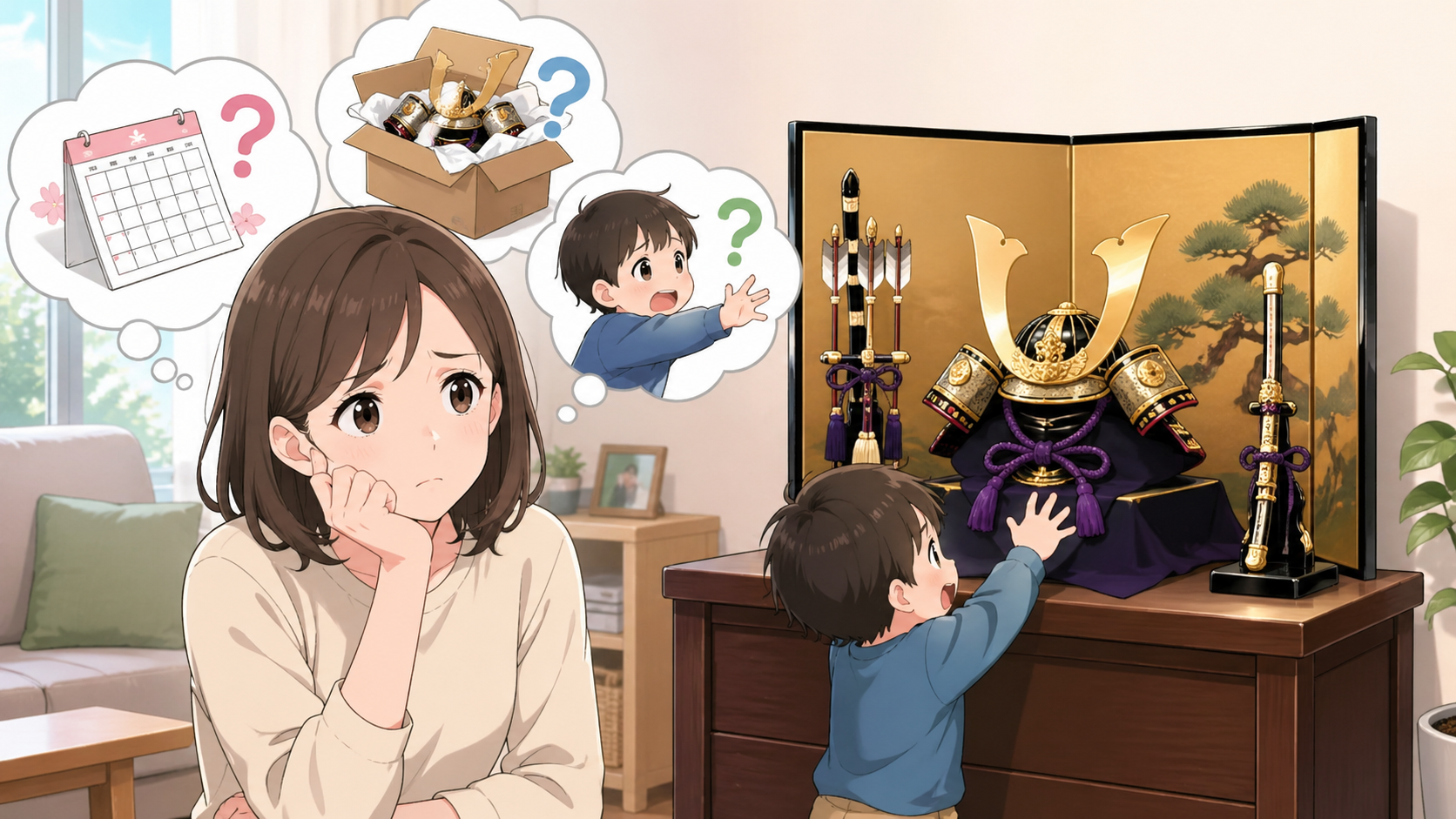五月人形っていつから飾るのか悩んでいるママ