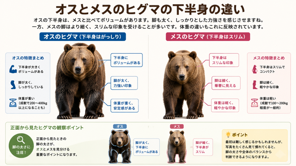 ヒグマのオスとメスの違い
