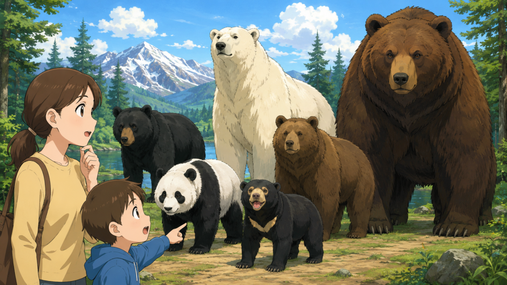 世界に生きるクマの種類