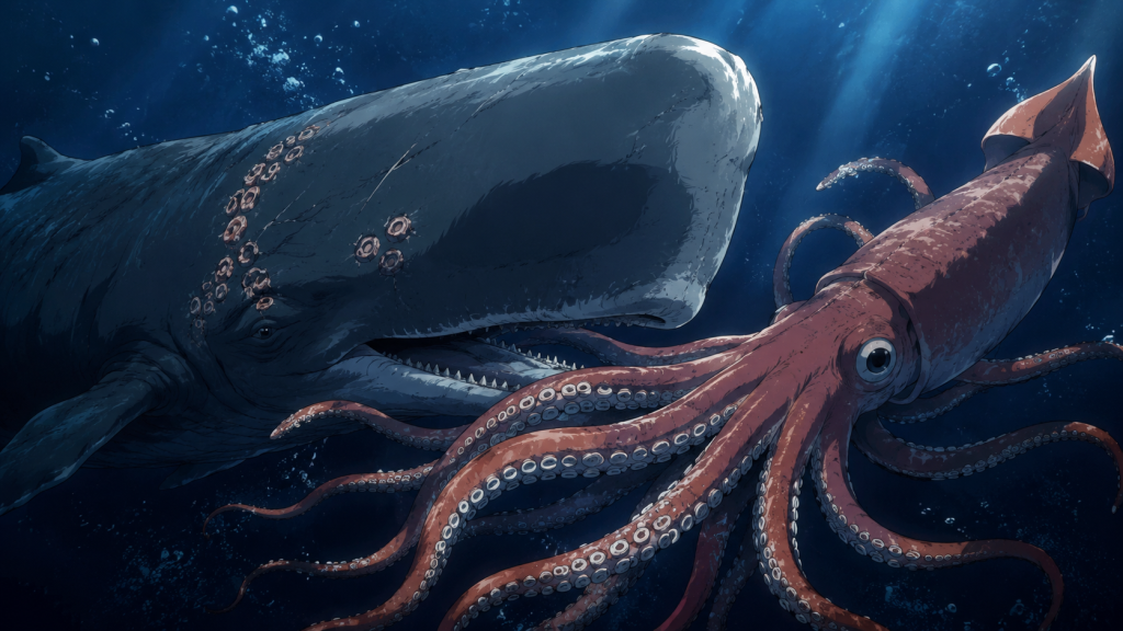 マッコウクジラのメインのエサはダイオウイカ