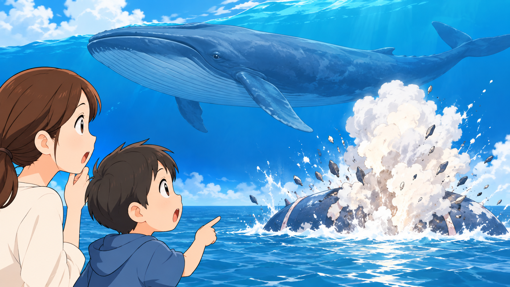 シロナガスクジラが死亡したあとに起きる爆発