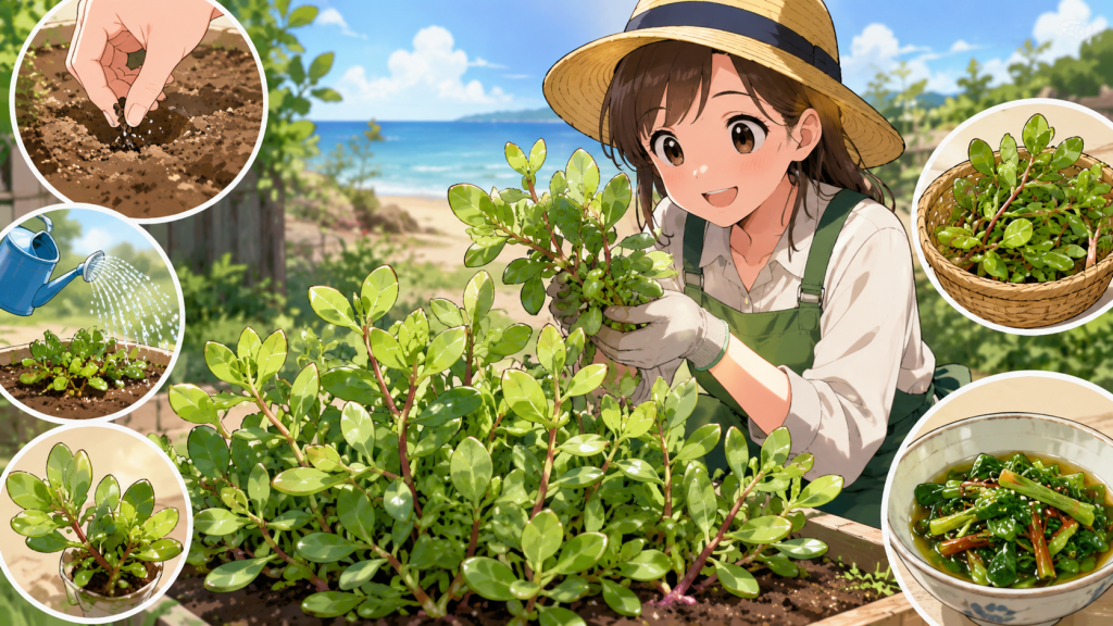 ツルナを家庭菜園で育てる