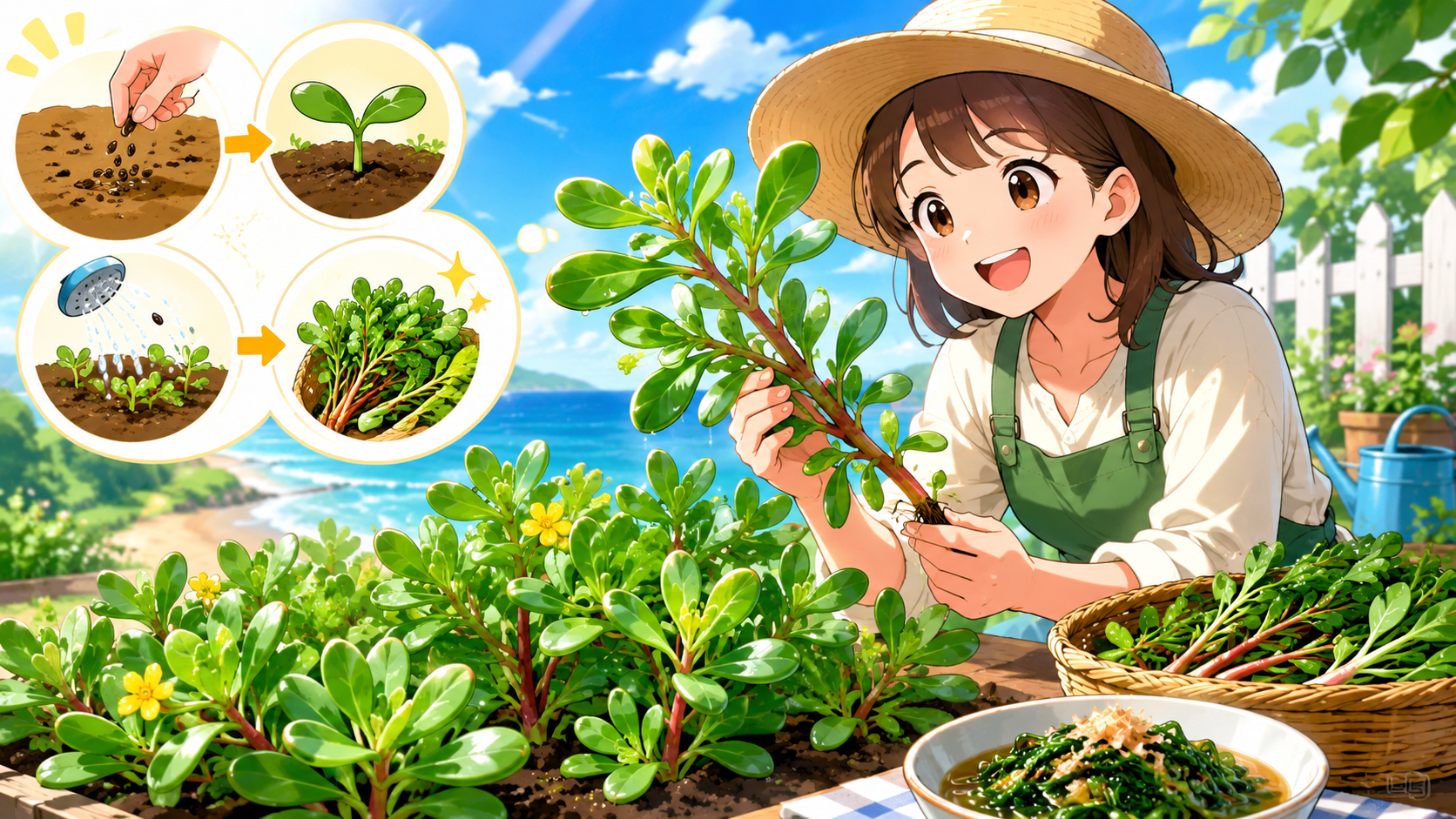 ツルナを家庭菜園で育てる
