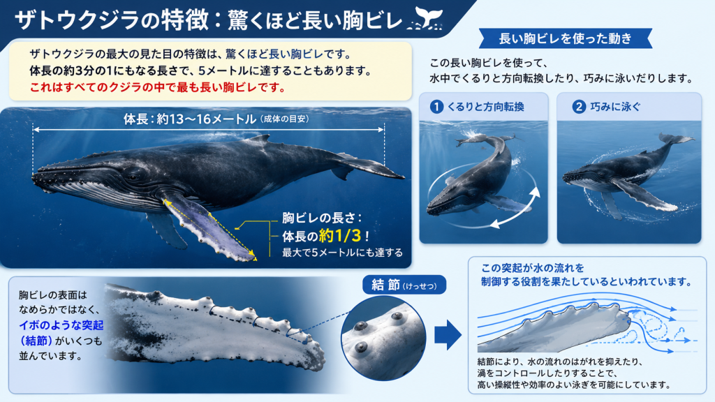 ザトウクジラの最大の見た目の特徴
