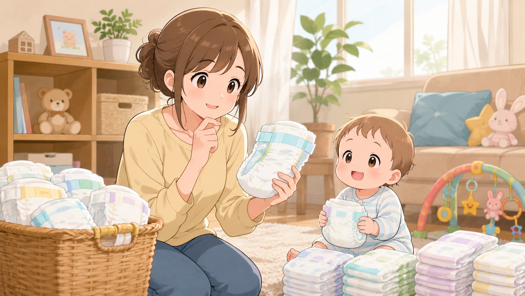 おむつ選びのやさしいひととき