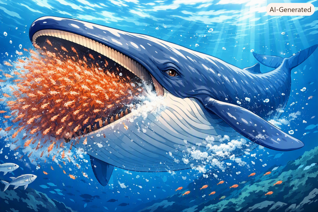 シロナガスクジラ「1日の食事量」が凄すぎる