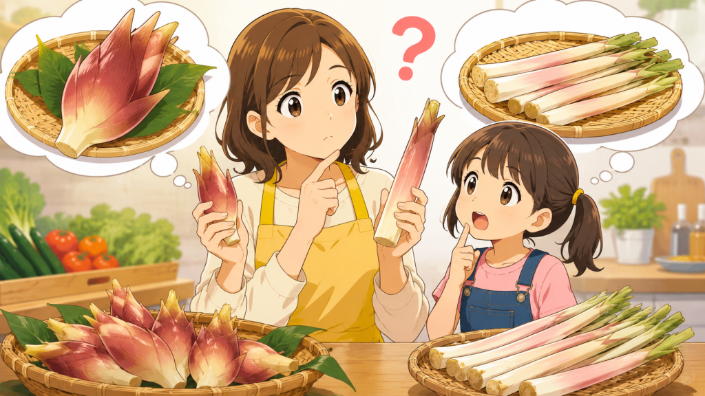 ミョウガタケとミョウガ