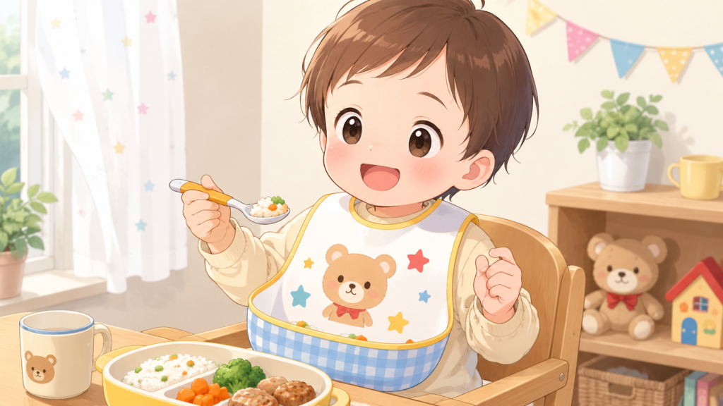 赤ちゃんのお食事エプロン