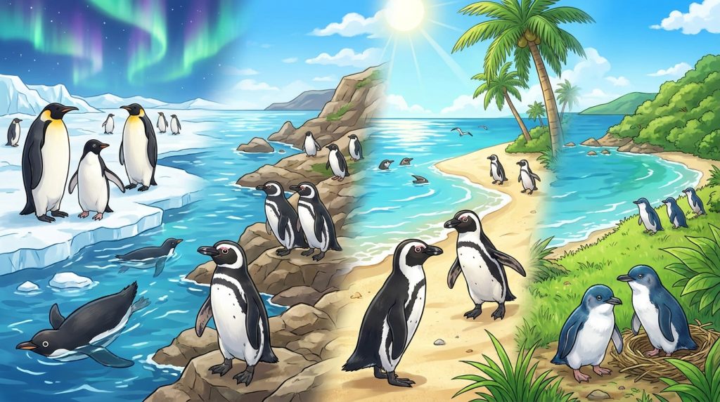 各地のペンギンたち