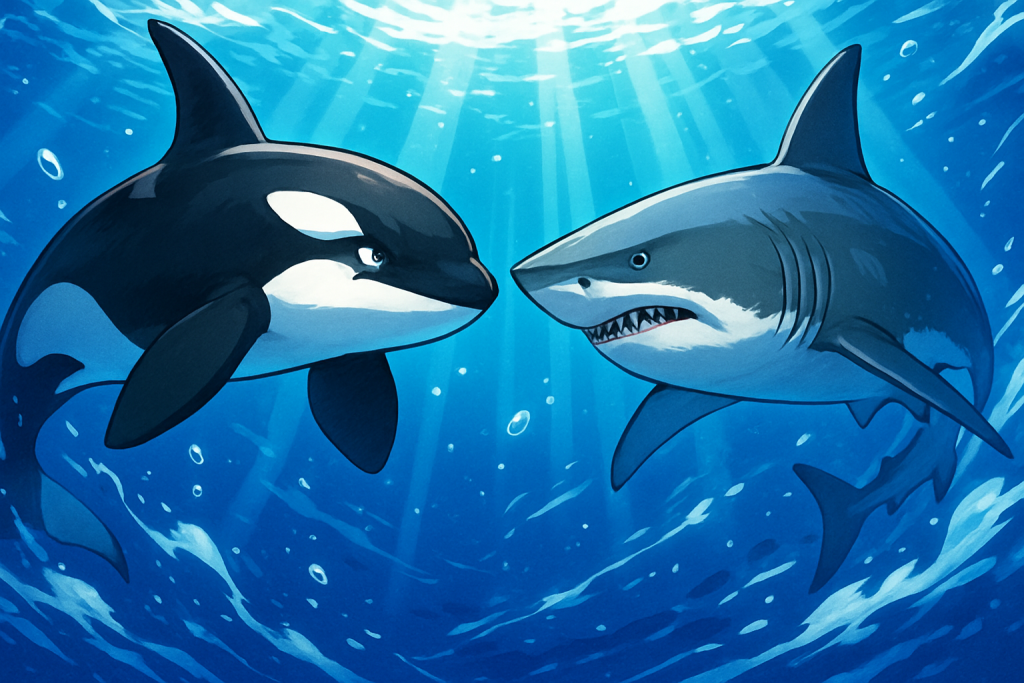 シャチとホホジロザメはどっちが強い