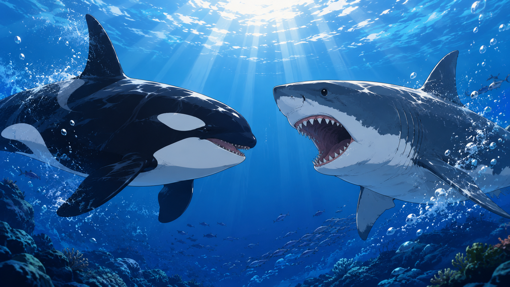 シャチとホホジロザメはどっちが強い