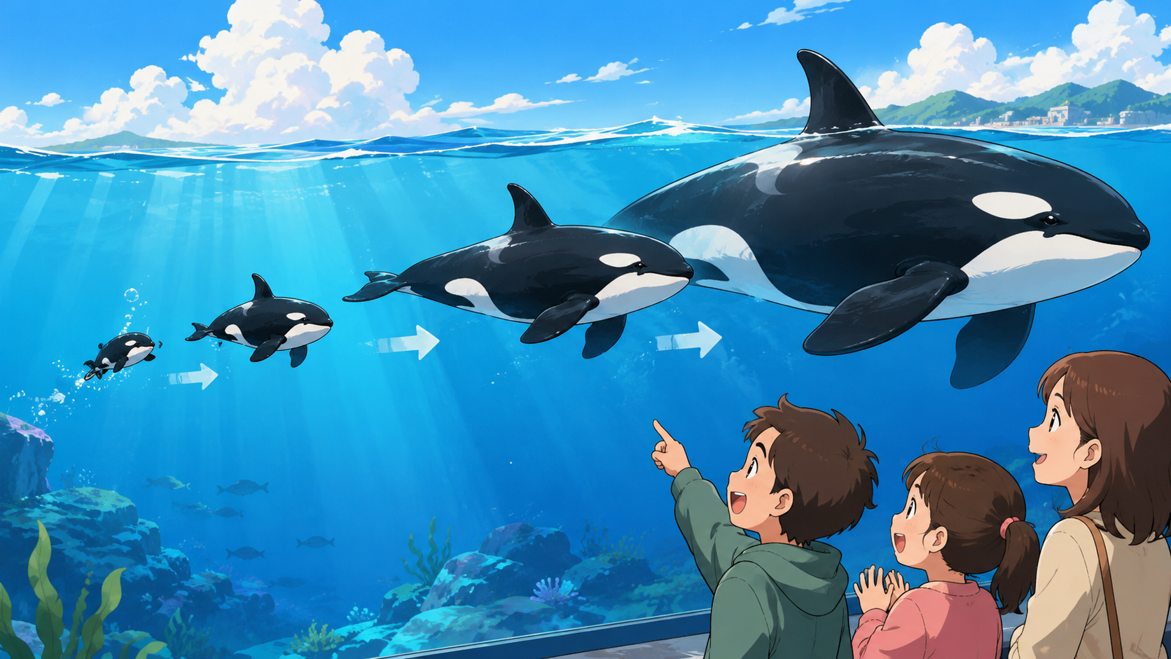 成長するシャチ