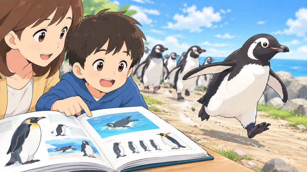 走るペンギン