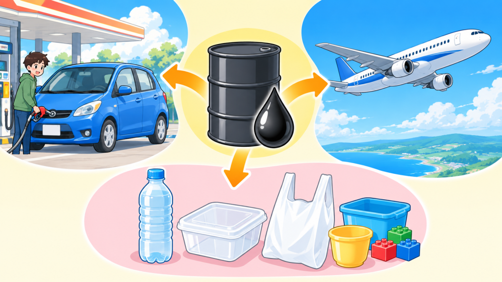 私たちの毎日の生活は、石油なしには成り立たない