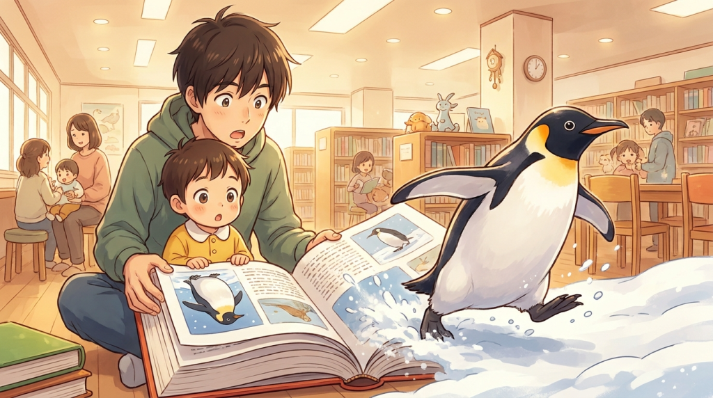 走るペンギン